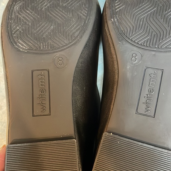 White mt. Black flat shoes (sz 8) - Picture 5 of 8